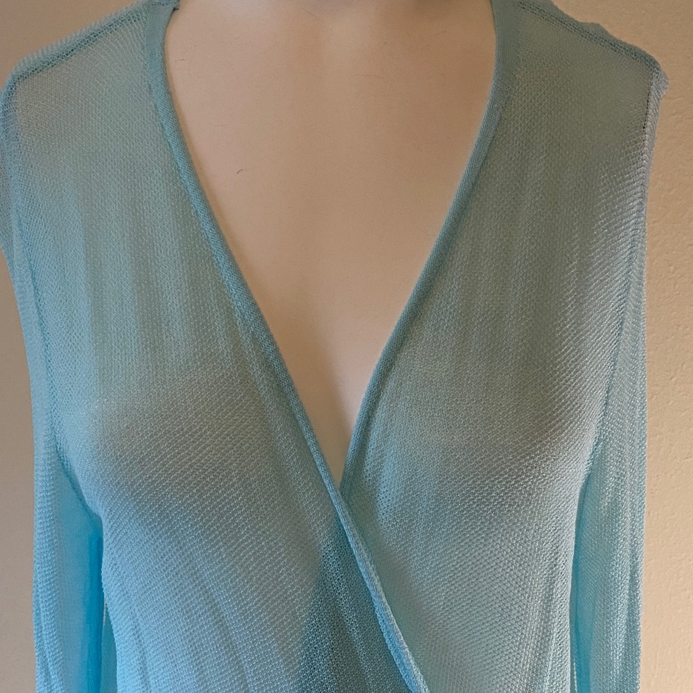 Chico's Light Blue Sheer Cardigan